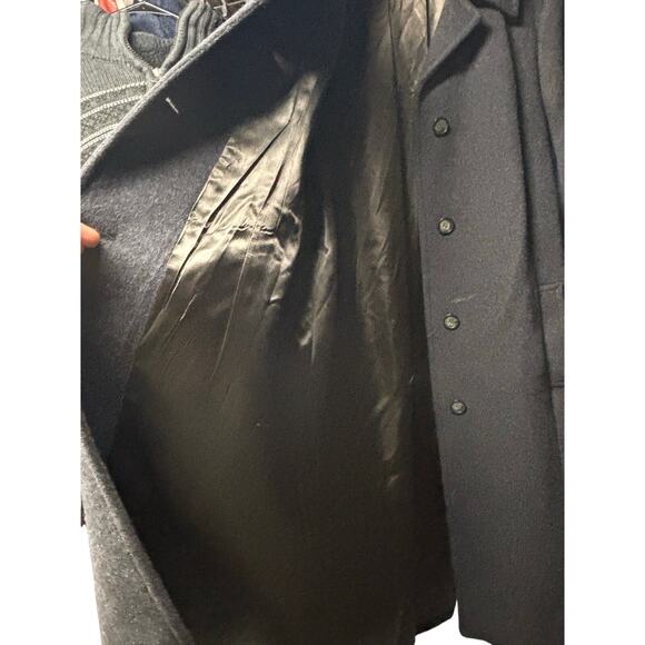 Pendleton Vintage wool trench coat  Gray USA Long Sleeve  Button up. - Picture 5 of 8